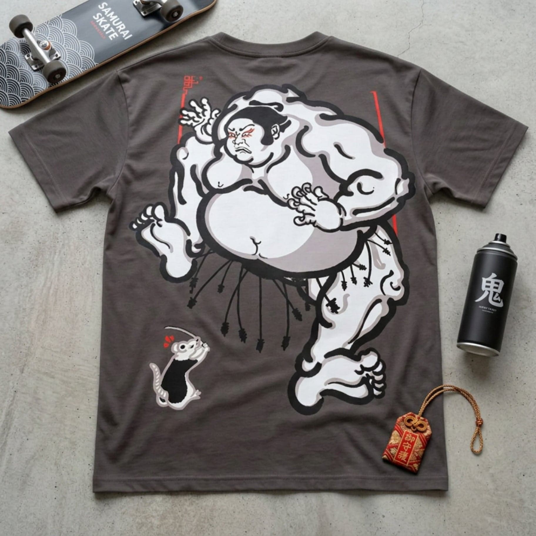 T-shirt Ghettoblaster Japan Sumo Grey - 3