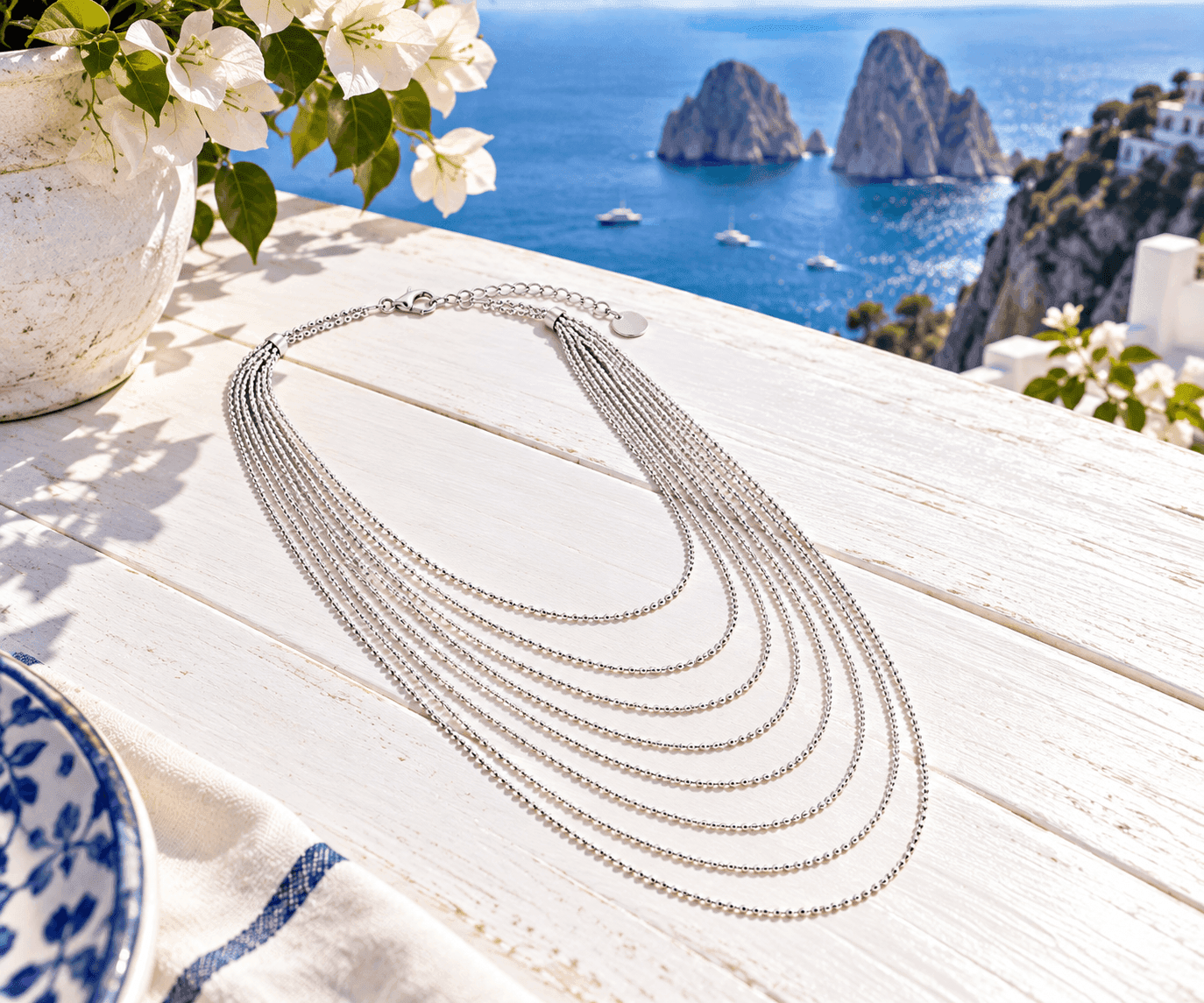 Ops Object -   Collana multifili in acciaio lucido Multiline - 3