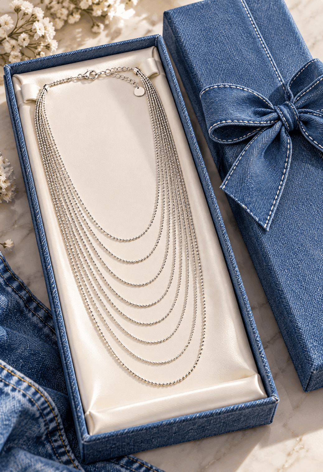 Ops Object -   Collana multifili in acciaio lucido Multiline - 4