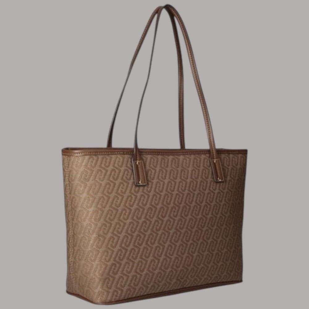 Borsa shopper Liu Jo AF6071 in tessuto jacquard con logo monogram - 2