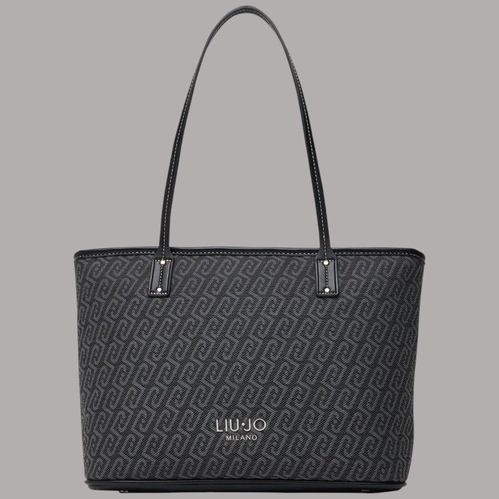 Borsa shopper Liu Jo AF6071 in tessuto jacquard con logo monogram - 4