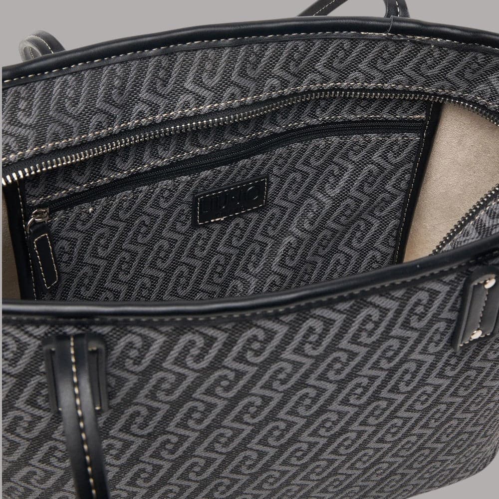 Borsa shopper Liu Jo AF6071 in tessuto jacquard con logo monogram - 7