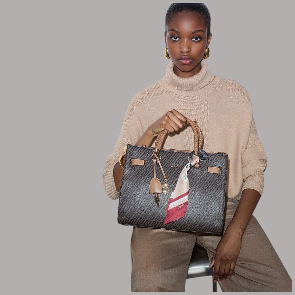 Borsa a mano Liu Jo AF6086E satchel media con foulard e tracolla - 9