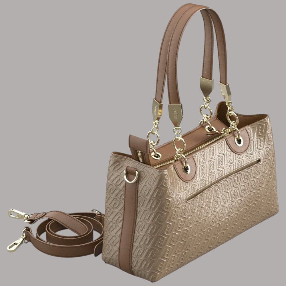 Borsa tote Armani AF6103E1141 con logo monogram e tracolla removibile - 3