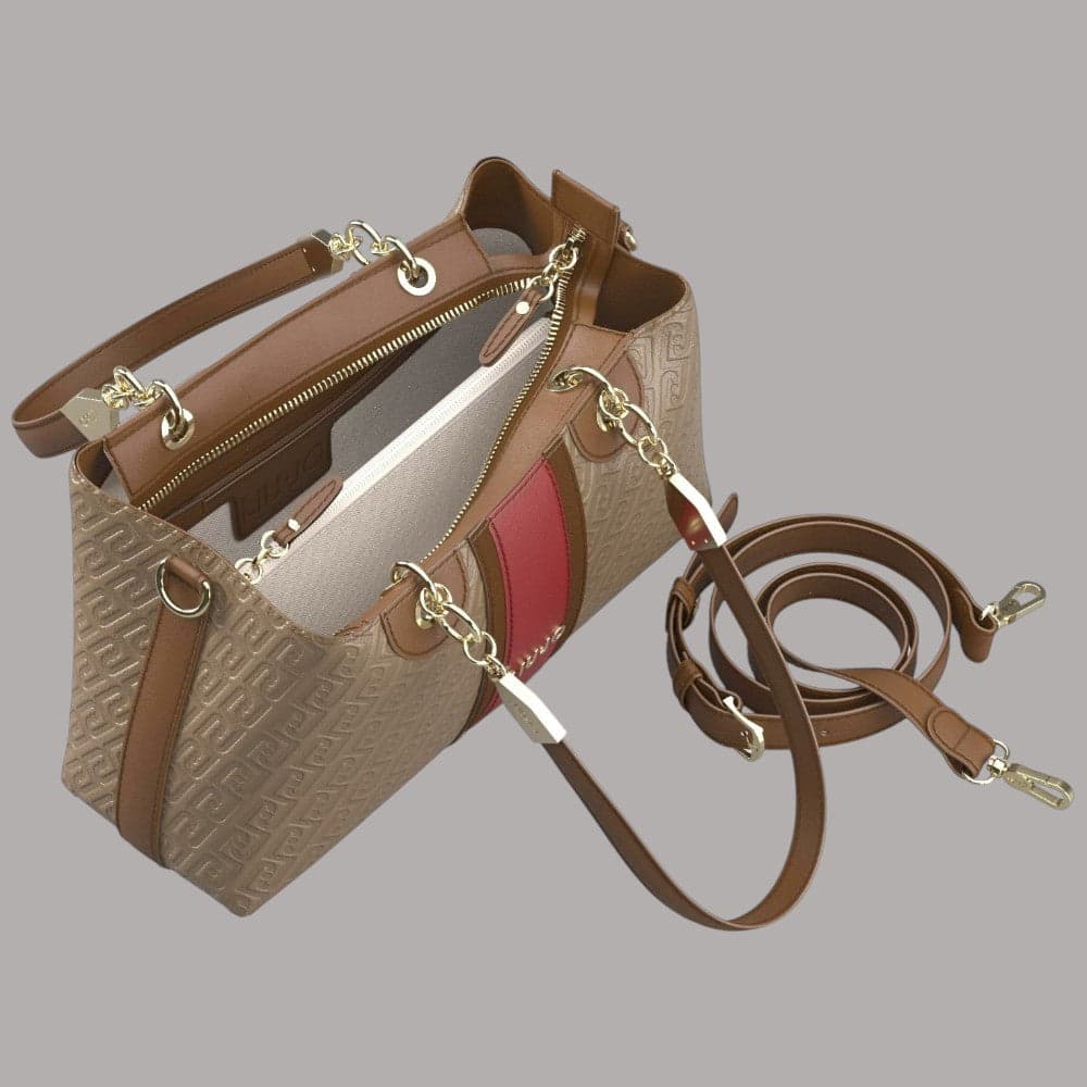 Borsa tote Armani AF6103E1141 con logo monogram e tracolla removibile - 4