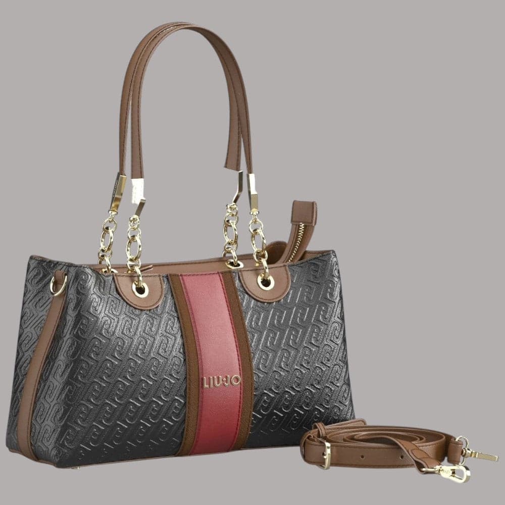 Borsa tote Armani AF6103E1141 con logo monogram e tracolla removibile - 7