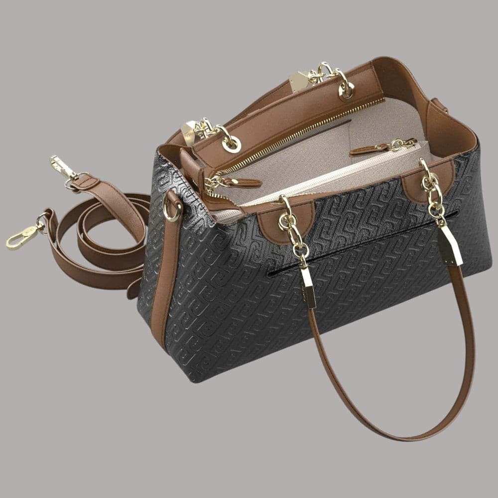 Borsa tote Armani AF6103E1141 con logo monogram e tracolla removibile - 10