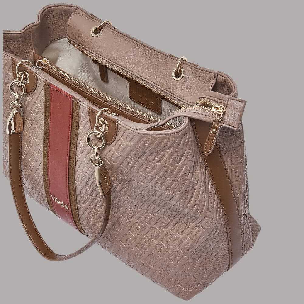 Borsa tote Liu Jo Ematite media con logo monogram embossing - 14