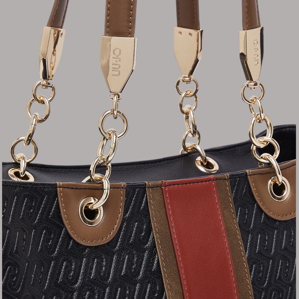 Borsa tote Liu Jo Ematite media con logo monogram embossing - 6