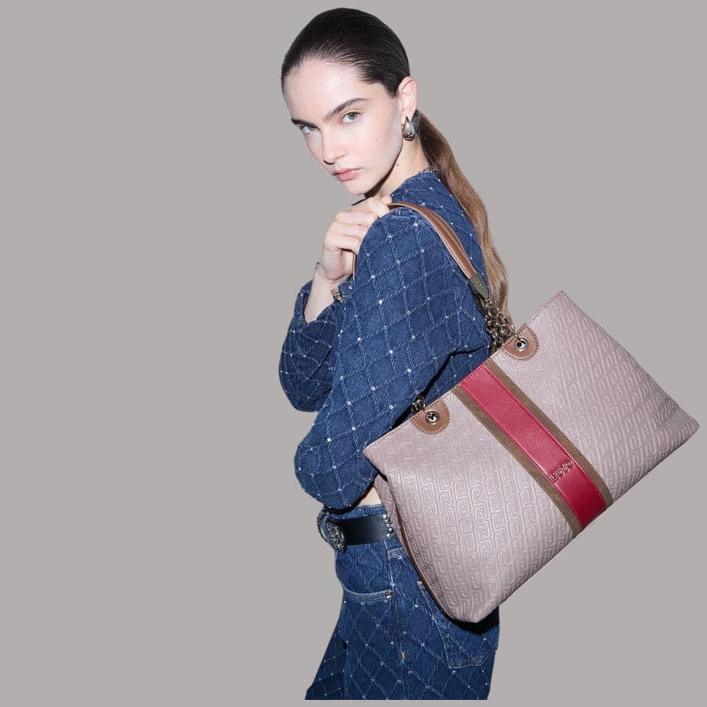 Borsa tote Liu Jo Ematite media con logo monogram embossing - 9