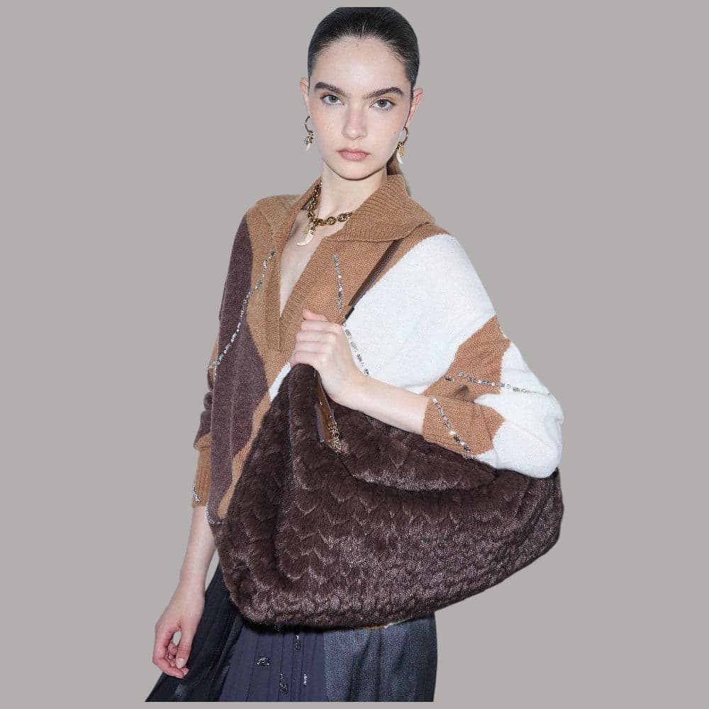 Borsa hobo Liu Jo AF6194E1168 grande con chiusura zip - 2