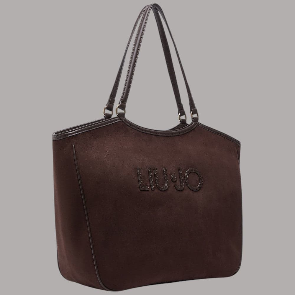 Borsa a spalla Liu Jo AF6117 tote grande con logo a rilievo - 2