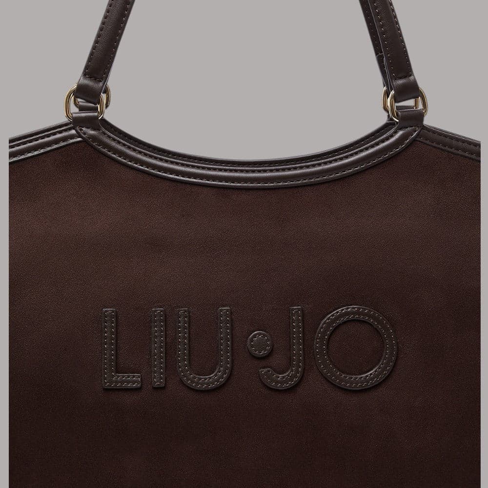 Borsa a spalla Liu Jo AF6117 tote grande con logo a rilievo - 4