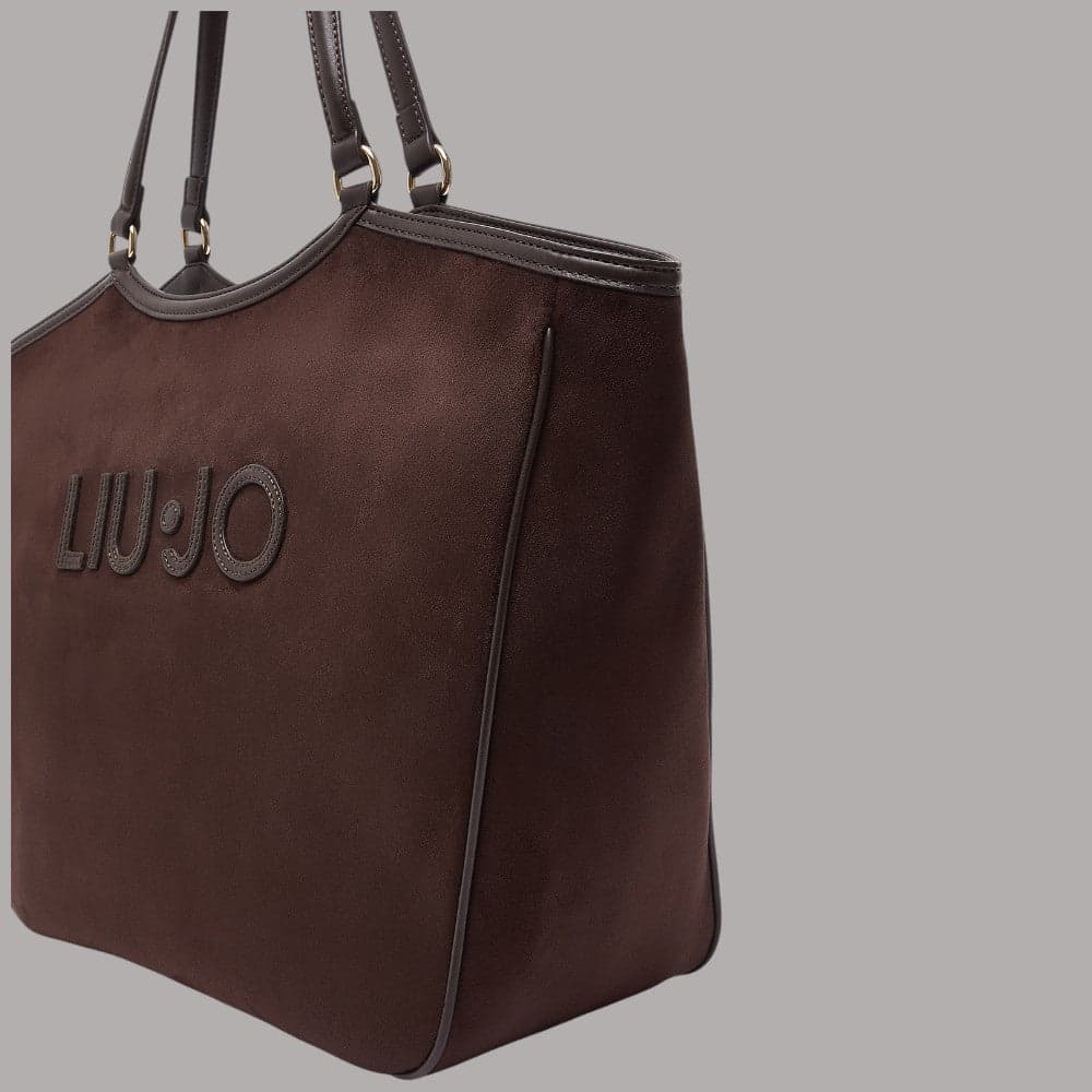 Borsa a spalla Liu Jo AF6117 tote grande con logo a rilievo - 5
