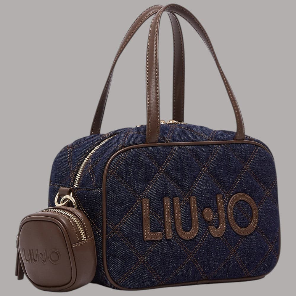Borsa a tracolla Liu Jo AF6118D5083 in denim con charm distintivo - 3