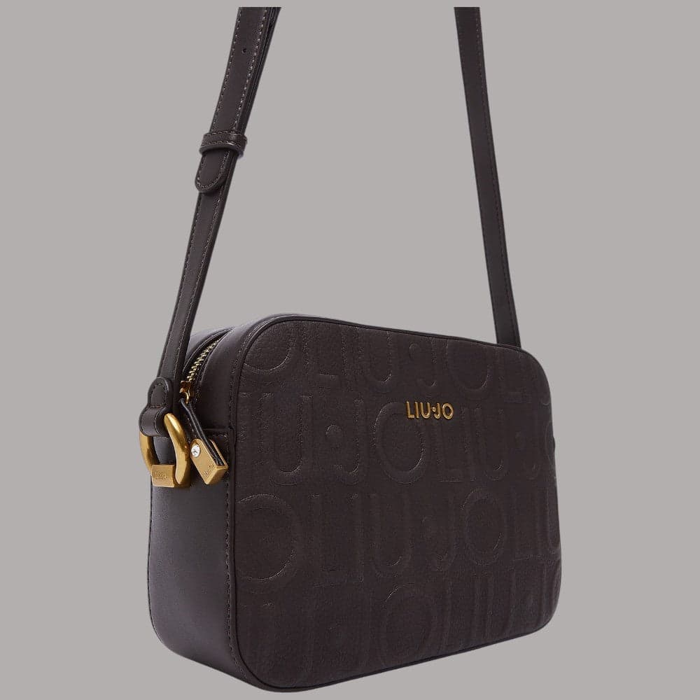 Borsa a tracolla Liu Jo AF6211E1139 con logo embossed effetto nabuk - 12