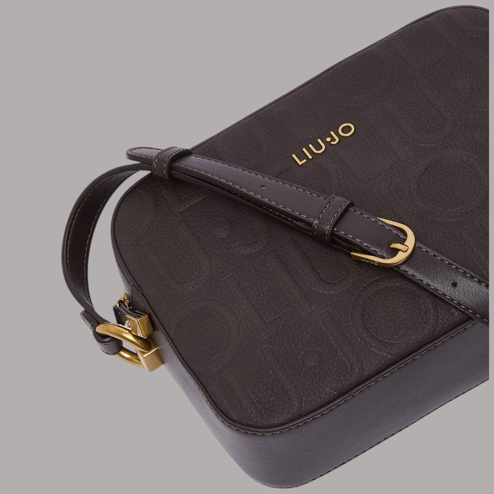 Borsa a tracolla Liu Jo AF6211E1139 con logo embossed effetto nabuk - 13