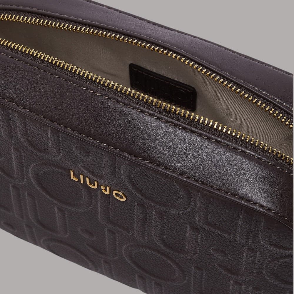 Borsa a tracolla Liu Jo AF6211E1139 con logo embossed effetto nabuk - 14