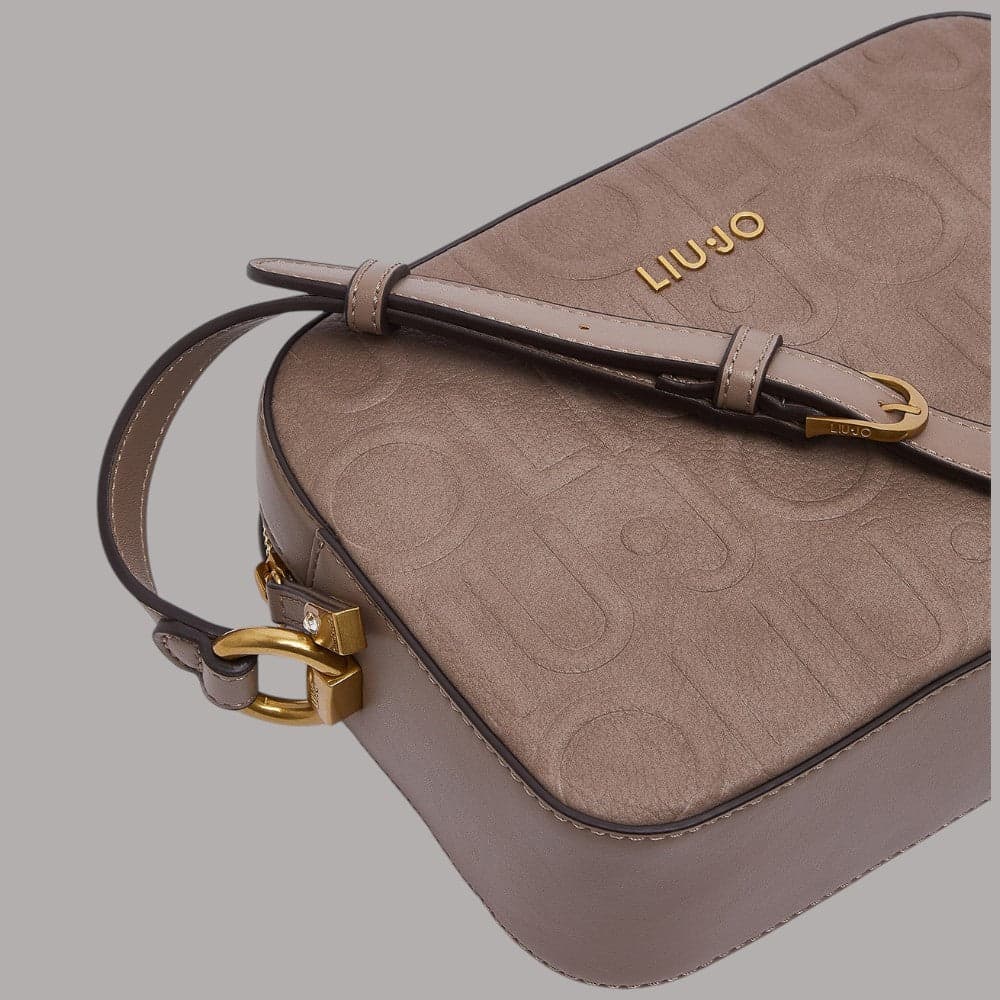 Borsa a tracolla Liu Jo AF6211E1139 con logo embossed effetto nabuk - 5