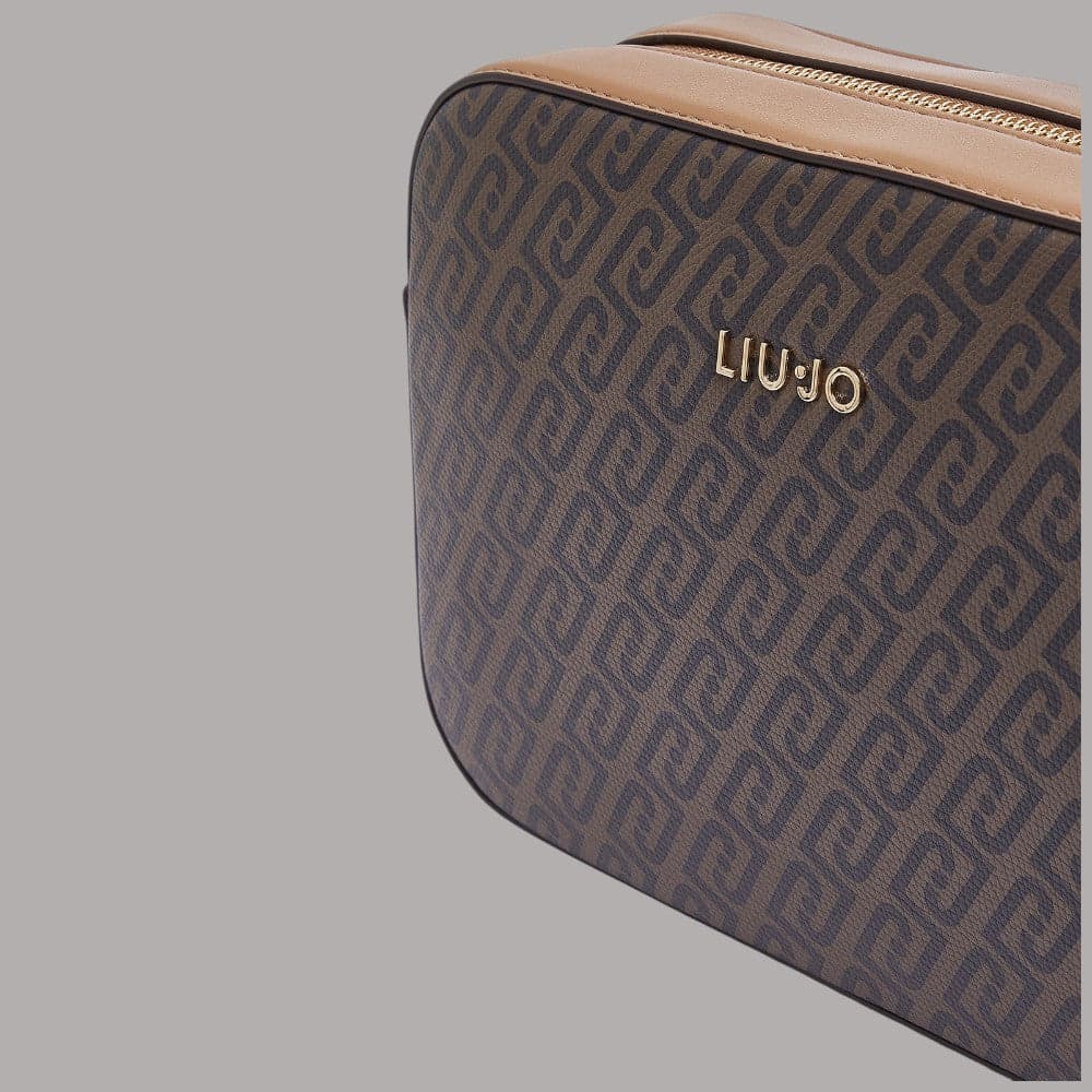 Borsa a tracolla Liu Jo AF6211E1137 con stampa monogram effetto saffiano - 13