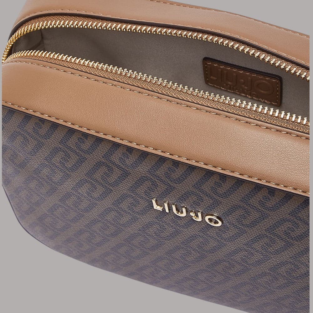 Borsa a tracolla Liu Jo AF6211E1137 con stampa monogram effetto saffiano - 14