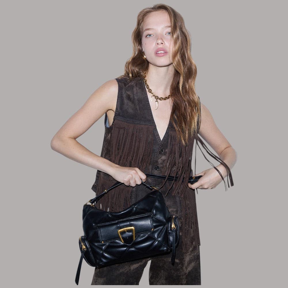 Borsa a spalla Liu Jo AF6014E1166 piccola con lavorazione matelassé - 2
