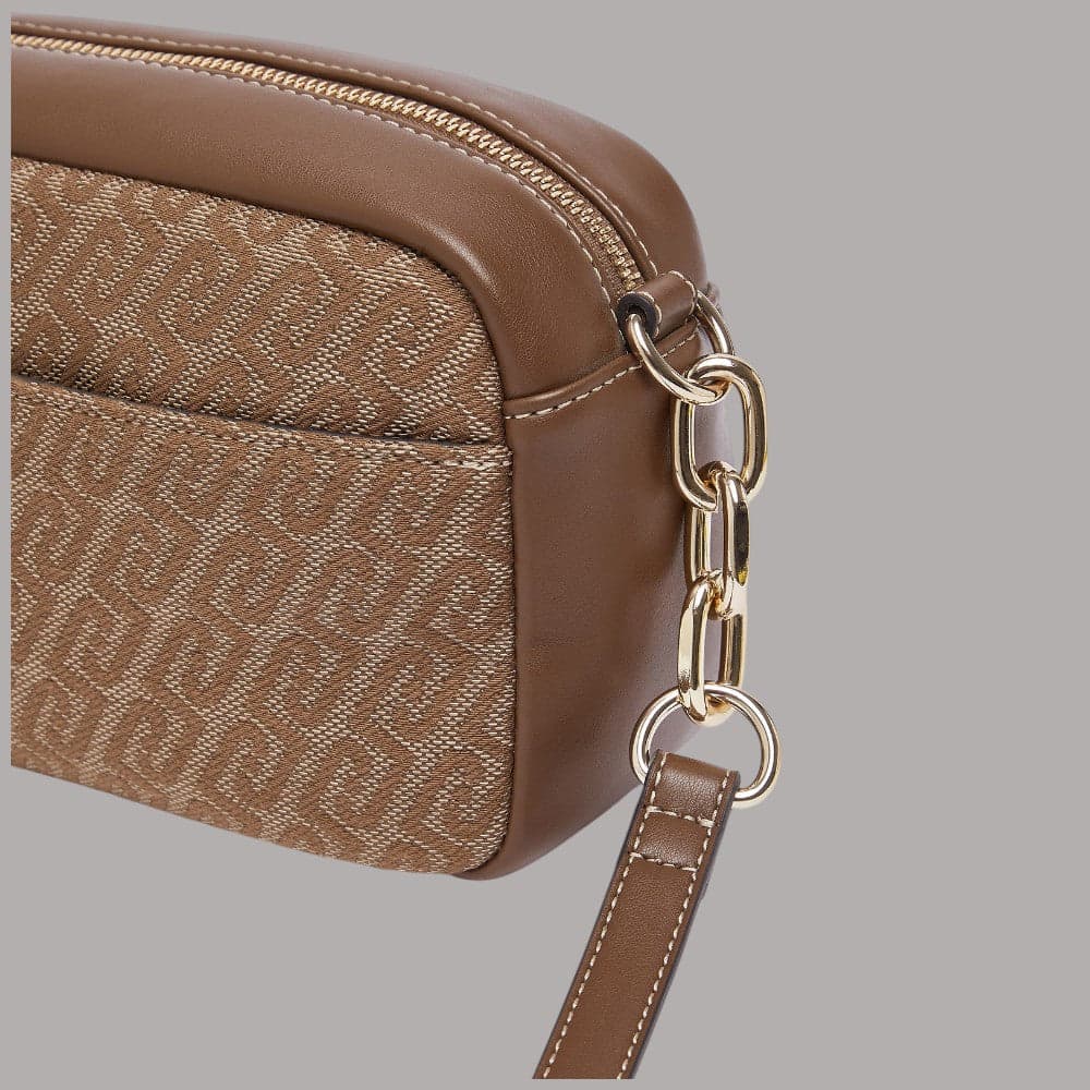 Borsa a tracolla Liu Jo Faiza in tessuto jacquard monogram - 11