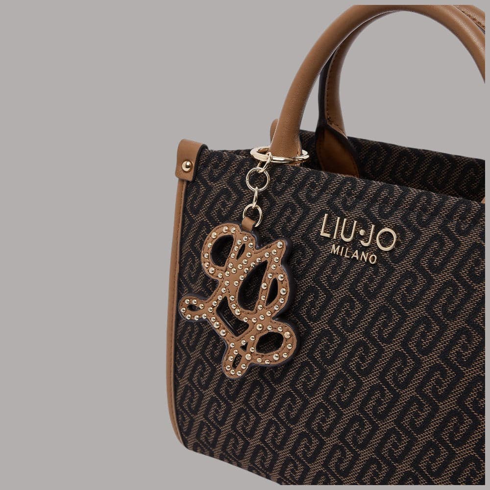 Borsa a mano Liu Jo AF6192T378A piccola in tessuto jacquard logato - 6