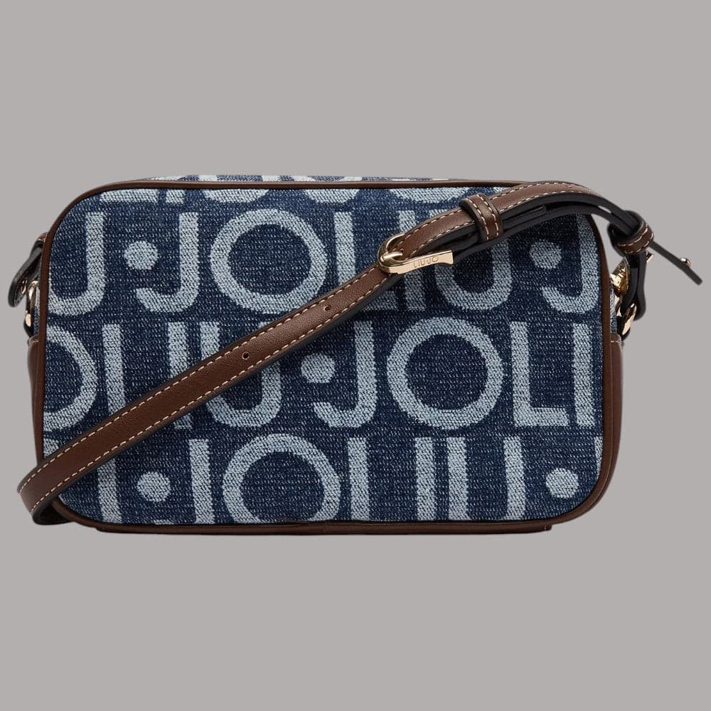 Borsa tracolla Liu Jo AF6137T768A in denim con logo ripetuto - 2