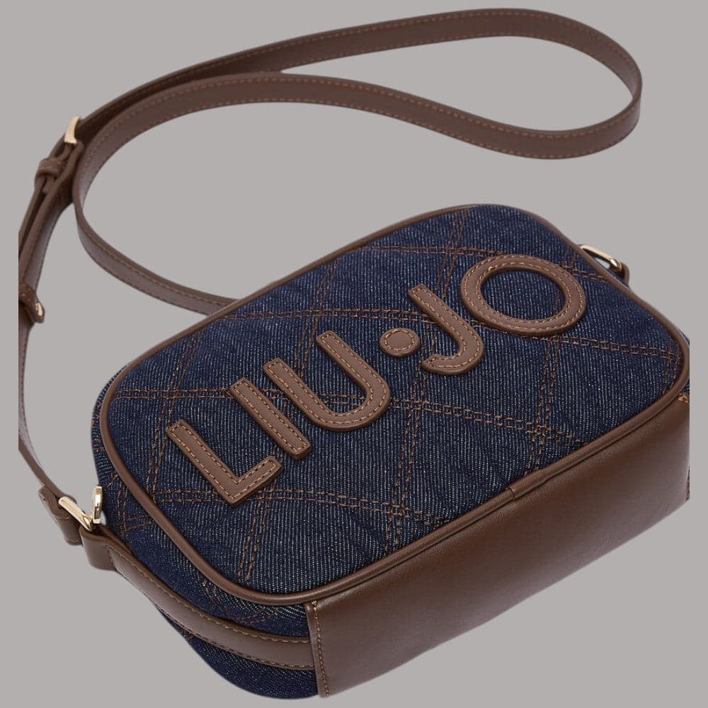 Borsa a tracolla Liu Jo AF6119 con logo maxi metallico e effetto trapuntato - 5