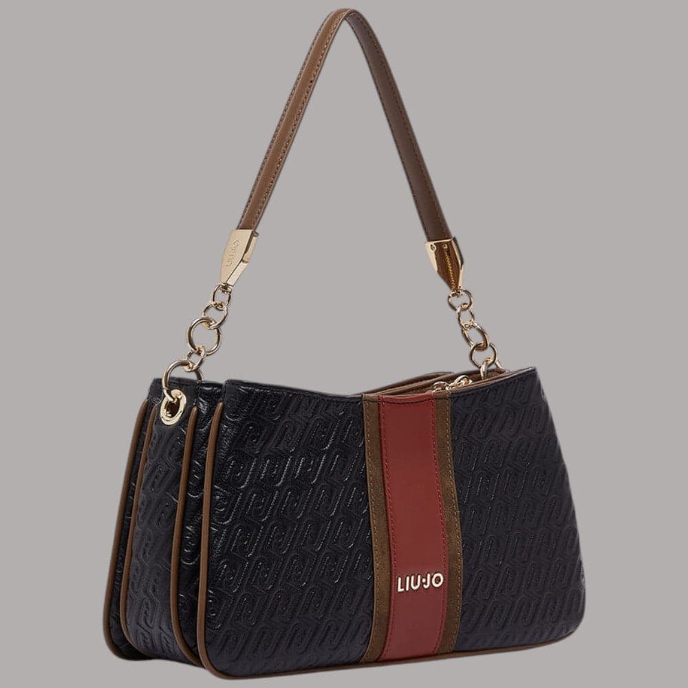 Borsa a mano Liu Jo Ematite piccola con logo metallico e tracolla removibile - 2