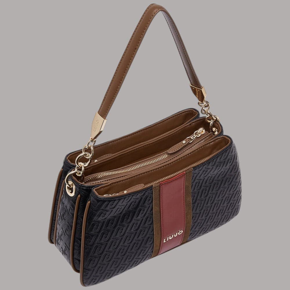 Borsa a mano Liu Jo Ematite piccola con logo metallico e tracolla removibile - 5