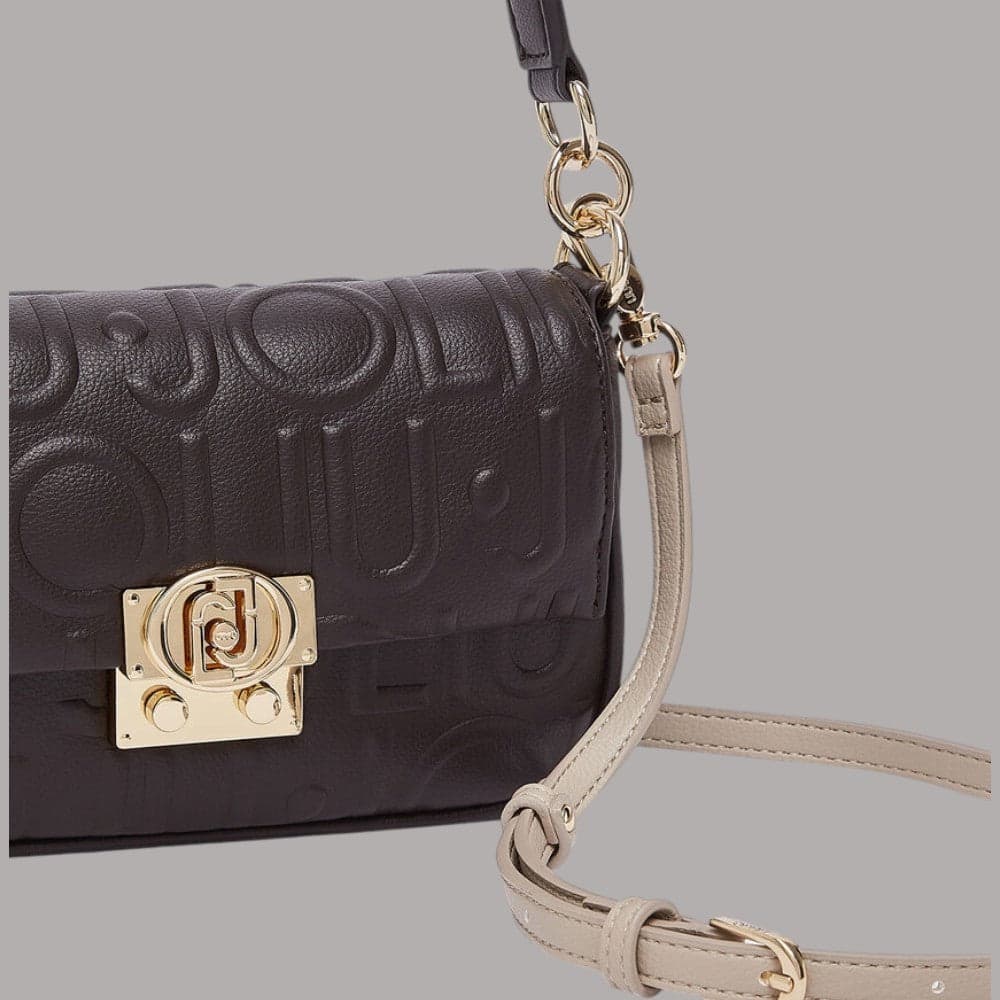 Borsa piccola Liu Jo Adiva crossbody con logo in rilievo e charm dorati - 13