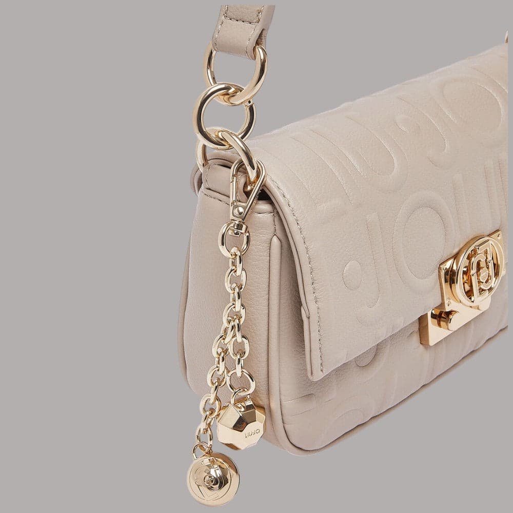 Borsa piccola Liu Jo Adiva crossbody con logo in rilievo e charm dorati - 4