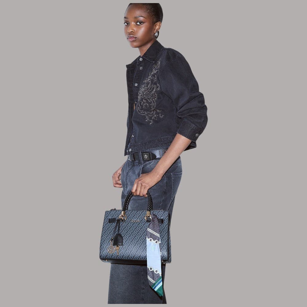 Borsa a mano Liu Jo Manhattan con foulard e charm abbinato - 5