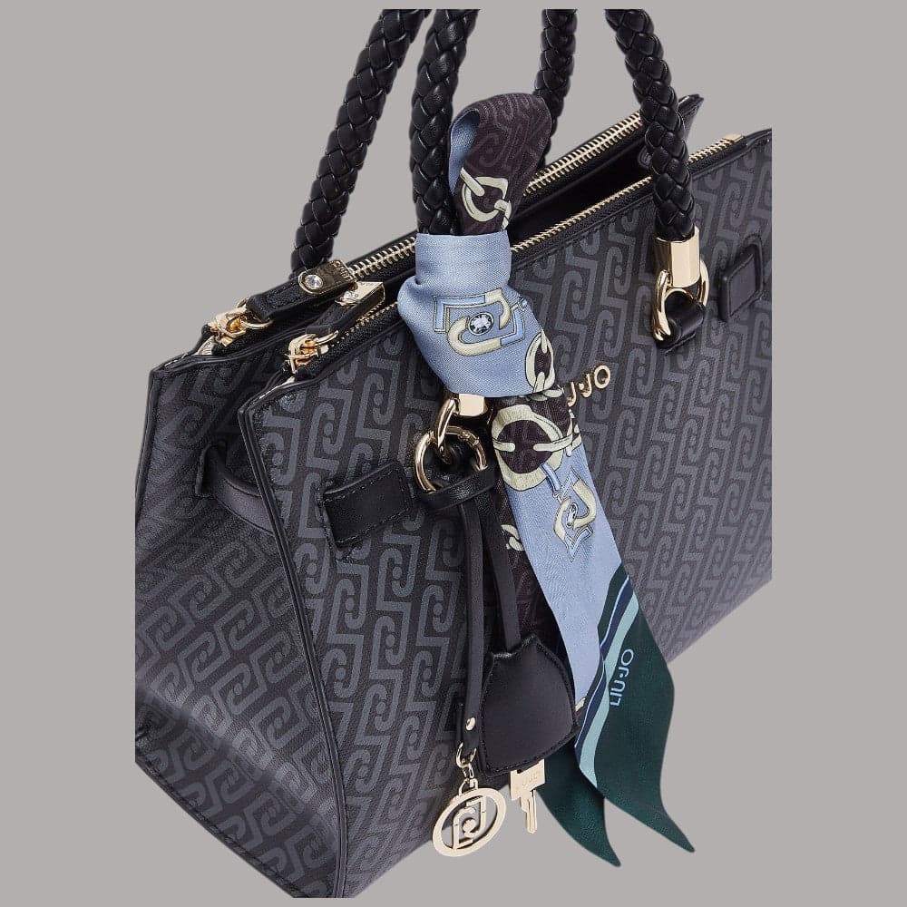 Borsa a mano Liu Jo Manhattan con foulard e charm abbinato - 9