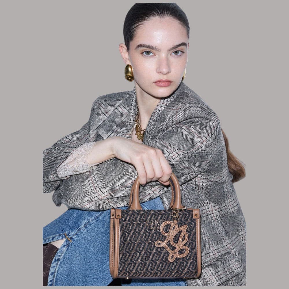 Borsa a mano Liu Jo Mini Rhidi con monogramma e charm dorato - 2