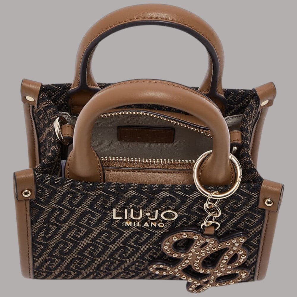 Borsa a mano Liu Jo Mini Rhidi con monogramma e charm dorato - 10