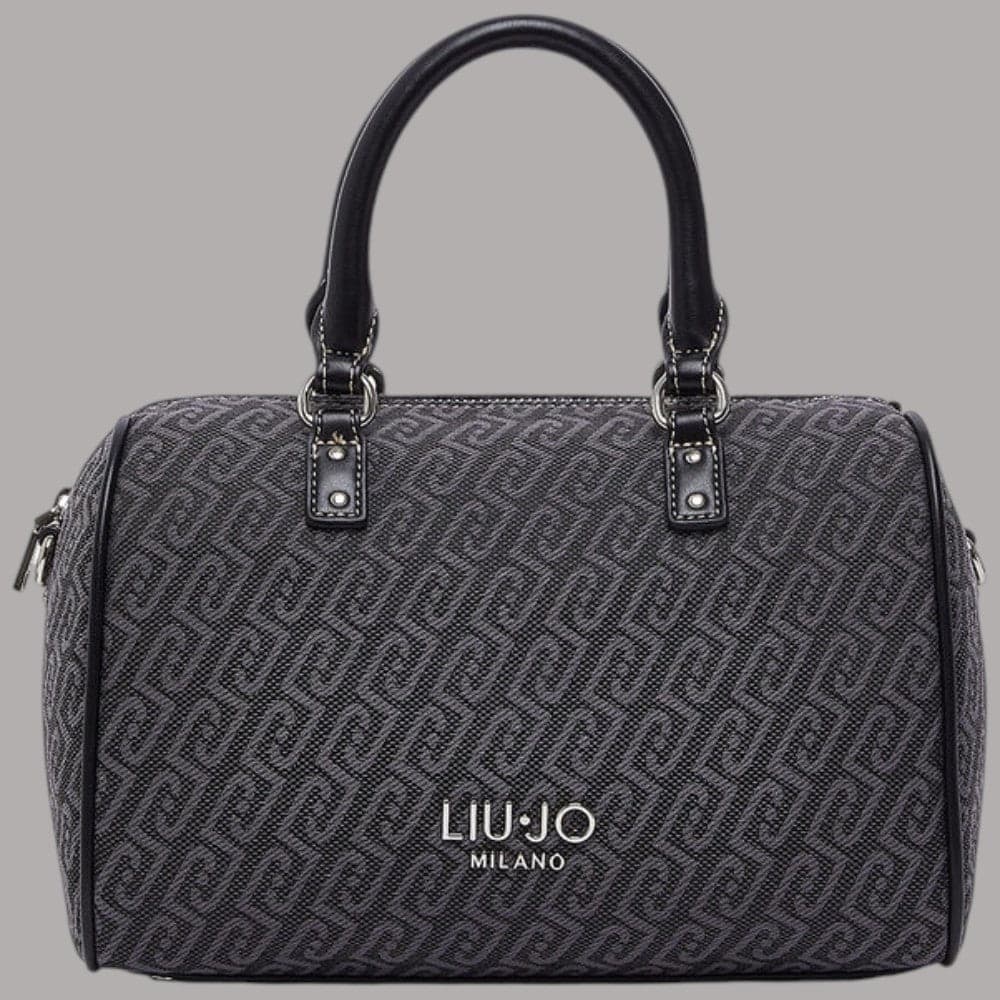Borsa bauletto Liu Jo AF6052T378A piccola con motivo monogramma all-over – Nero
