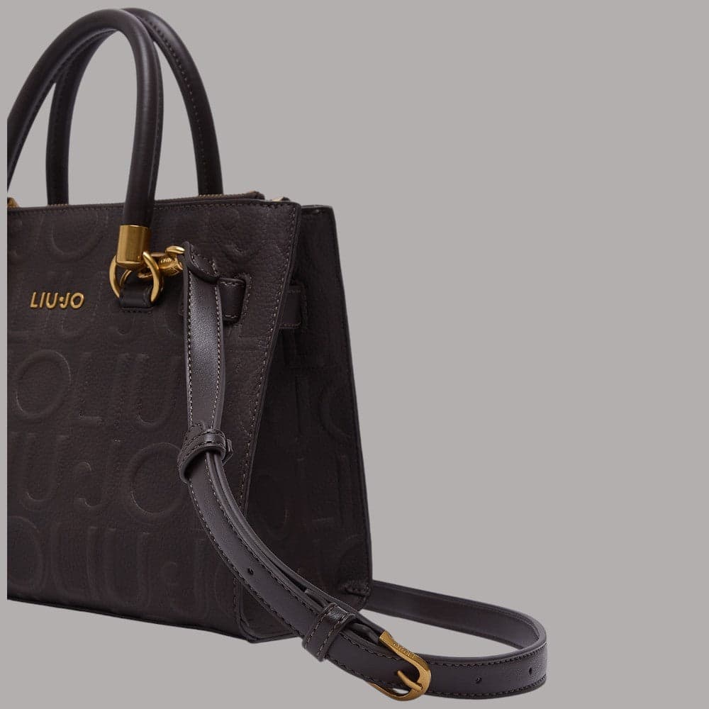 Borsa a mano Liu Jo AF6069E1139 piccola con logo a rilievo e charm - 13