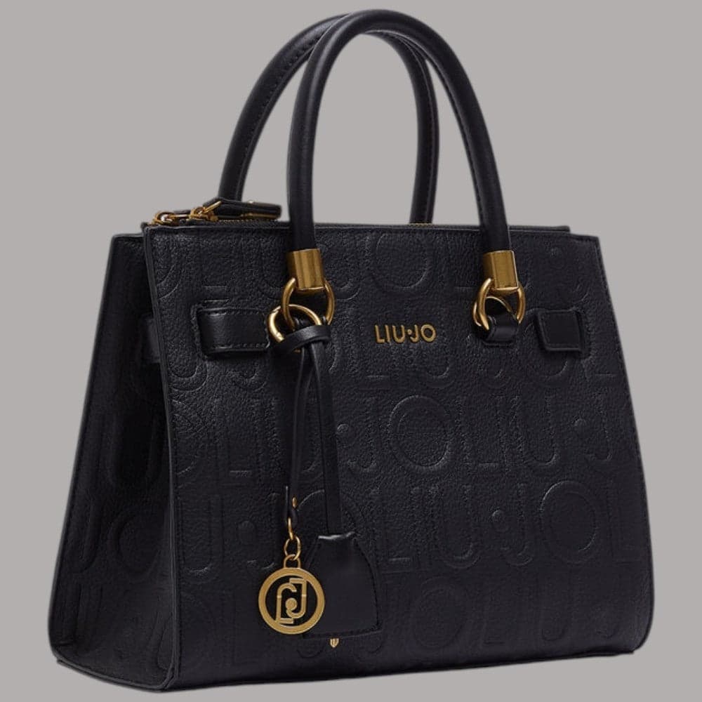 Borsa a mano Liu Jo AF6069E1139 piccola con logo a rilievo e charm - 3