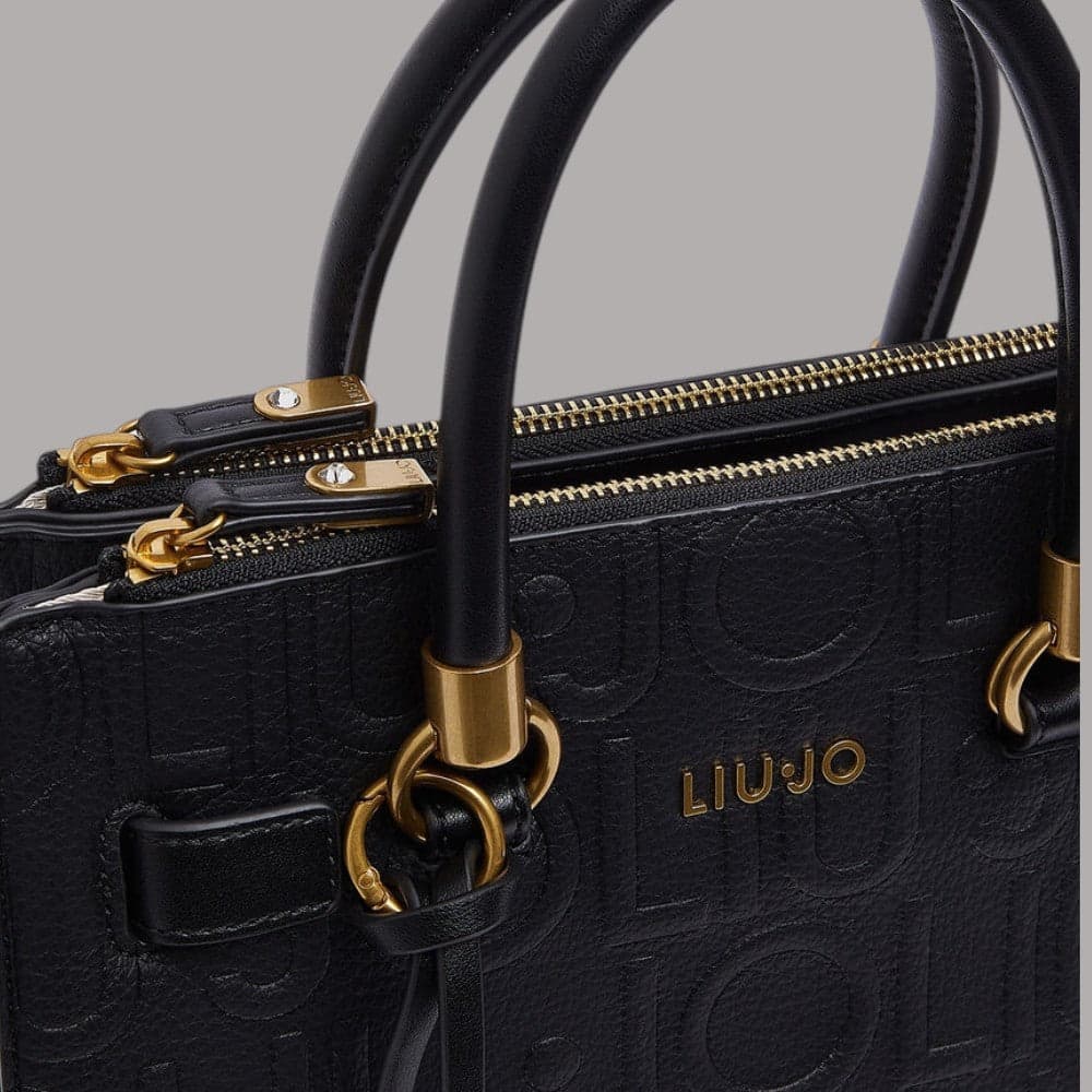 Borsa a mano Liu Jo AF6069E1139 piccola con logo a rilievo e charm - 6
