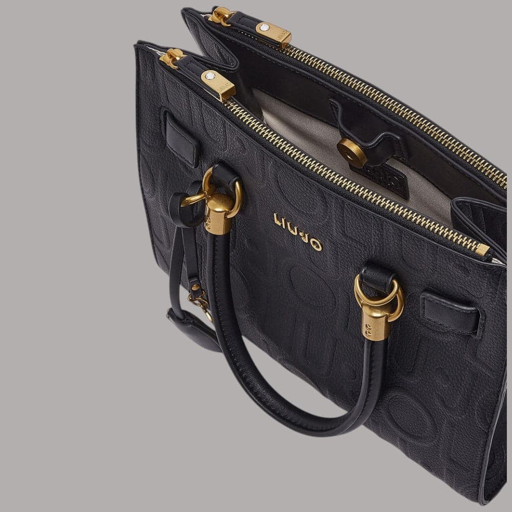 Borsa a mano Liu Jo AF6069E1139 piccola con logo a rilievo e charm - 7