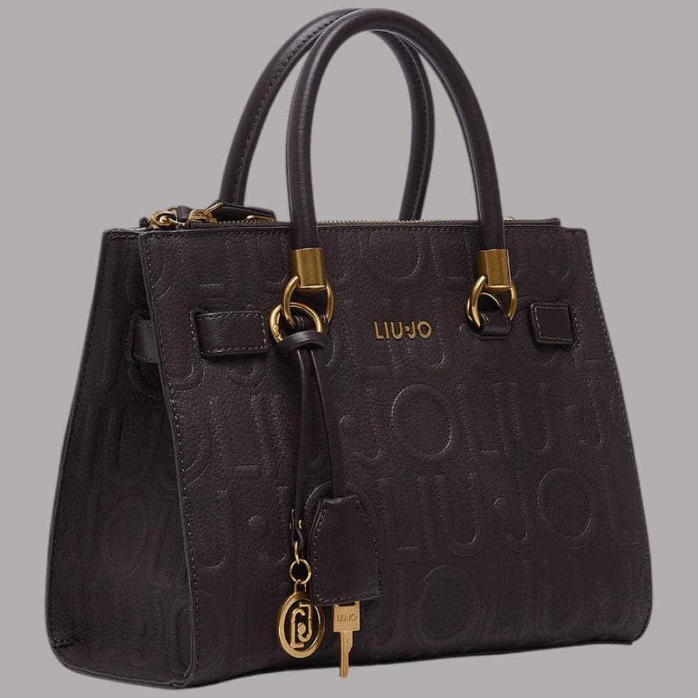 Borsa a mano Liu Jo AF6069E1139 piccola con logo a rilievo e charm - 10