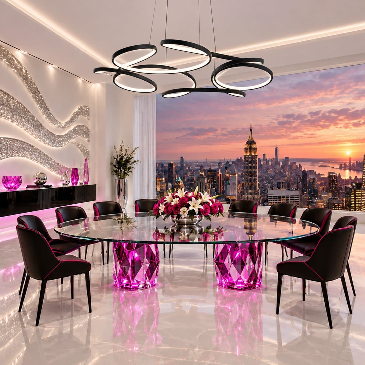 Lampadario led Promoluce FLOWER S93 NE LED CCT 4480LM dimmerabile dinamica telecomando - 2