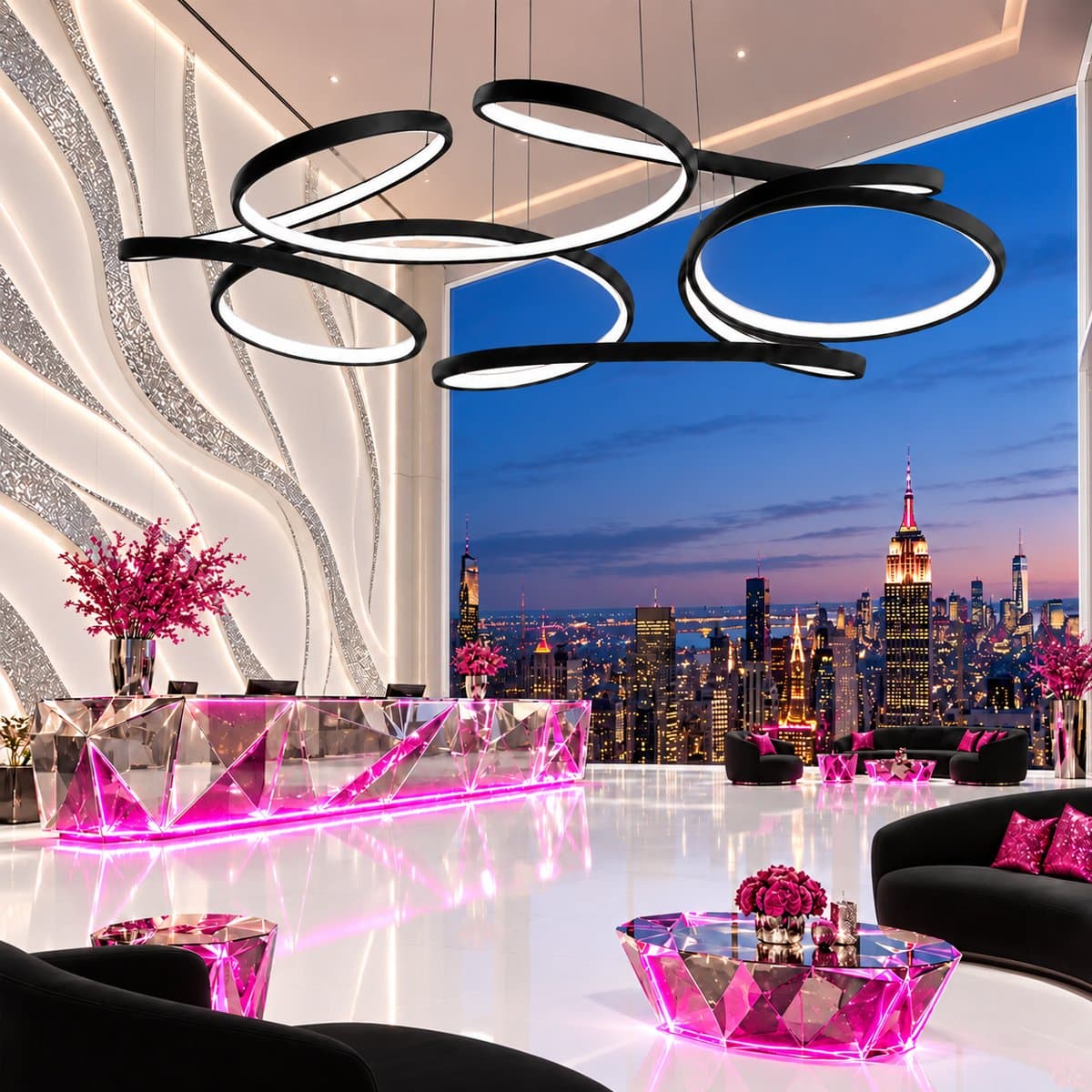Lampadario led Promoluce FLOWER S93 NE LED CCT 4480LM dimmerabile dinamica telecomando - 3