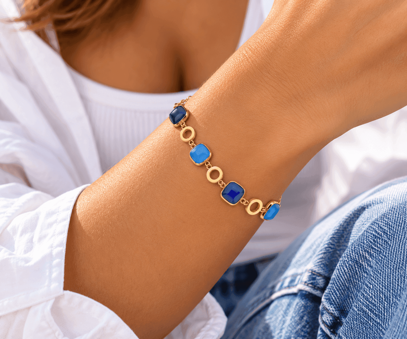 Ops Objects  -  Bracciale catena con pietre colorate Mosaic - 2
