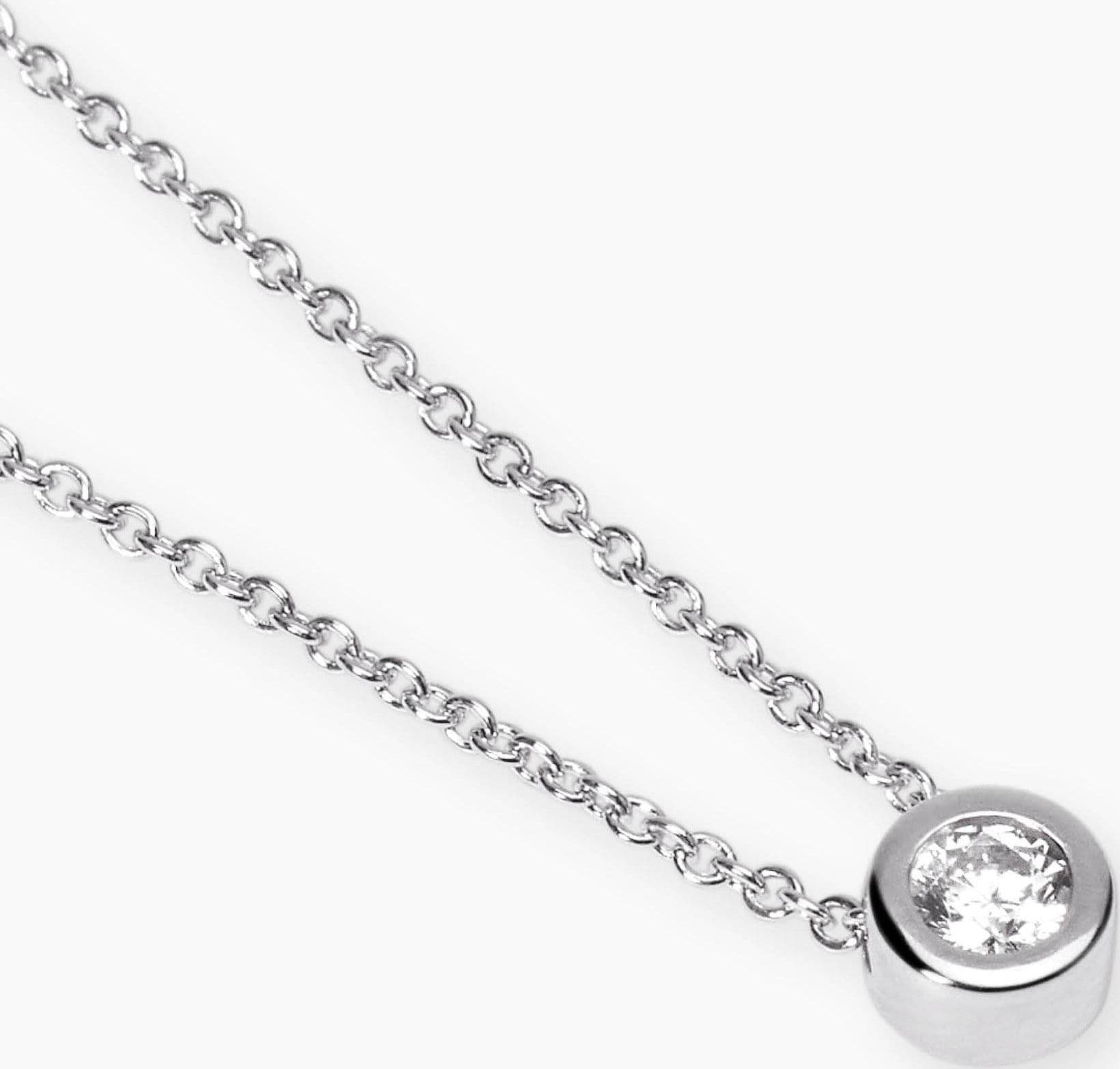 MABINA  - Collana Girocollo con punto luce in diamante lab-grown - 2