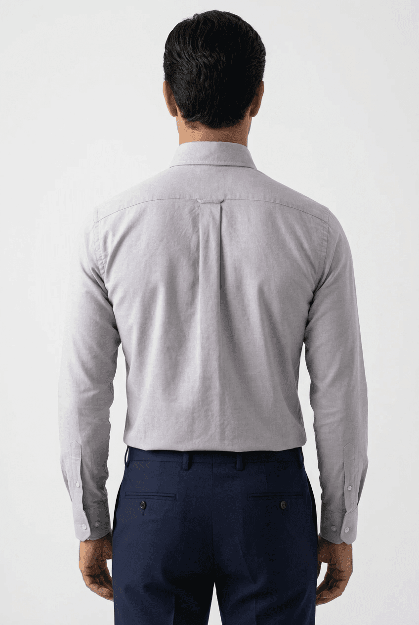 Camicia uomo Barba button down grigia - 2