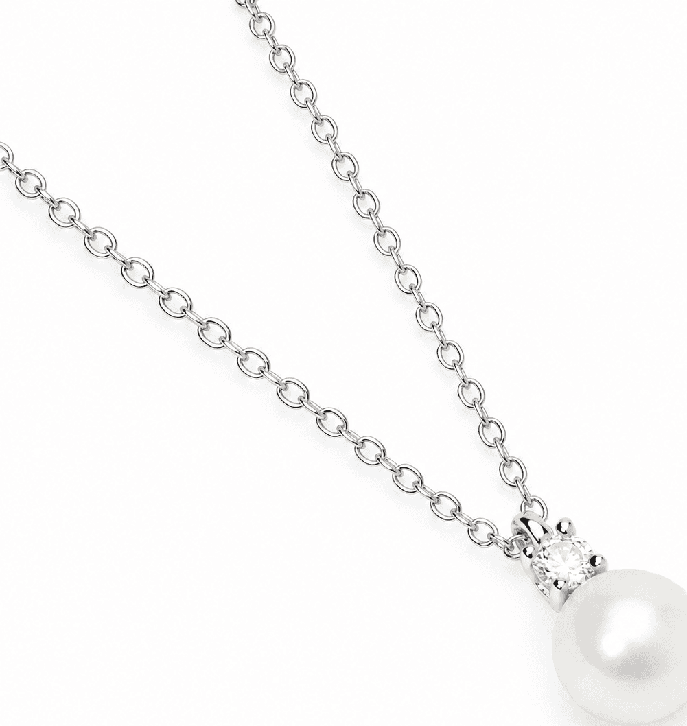 MABINA  -  Collana con perla coltivata e diamante lab-grown 0,08 carati MY DIAMOND - 3